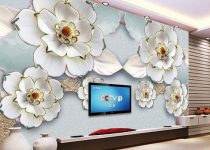 Harika görünen Kabartma tv arkası duvar kâğıdı modelleri