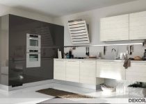 Çift renkli modern tasarımlı mutfak dolabı modelleri