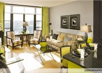 Klasik küçük salon yemek odası