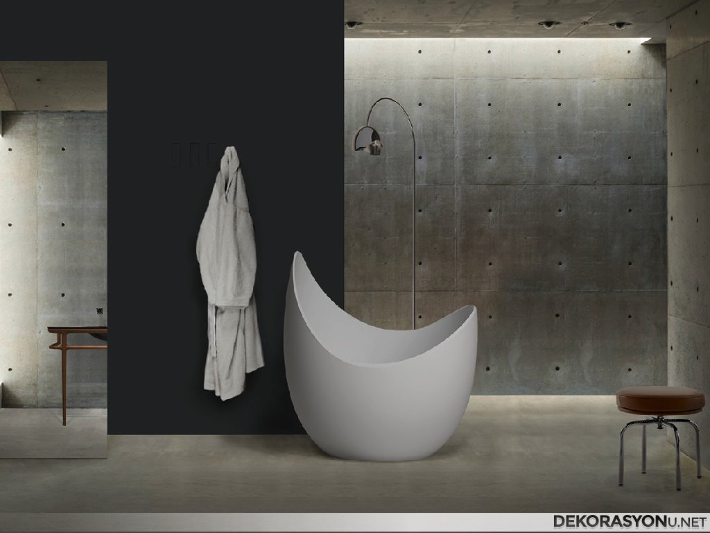 Modern görünümlü kreatif banyo küveti
