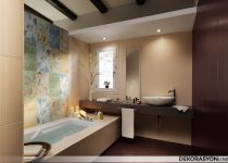 Krem rengi küçük banyo dizaynları