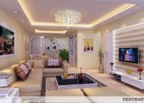 Krem rengi son moda salon dekorasyon çeşitleri