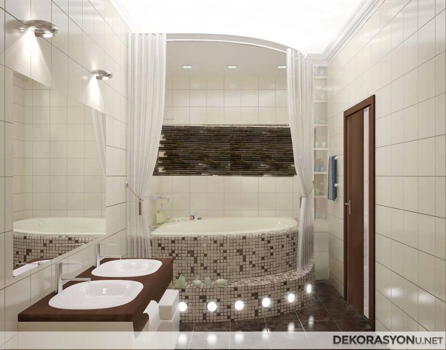 Küçük modern banyolar