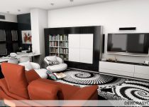 Kullanışlı küçük salon ve yemek odası