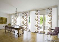 Linens yaprak desenli Japon perde tasarımı