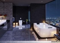 Şahane manzaralı banyo dekorasyonları