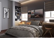 En güzel minimalist gri yatak odası tasarımı