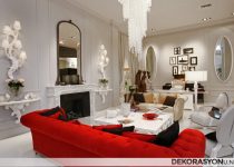 Avangard ve modern salon dekorasyonu