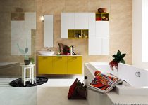 Modern bej rengi banyo modelleri