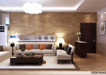 Modern dikdörtgen salon dekorasyon modelleri
