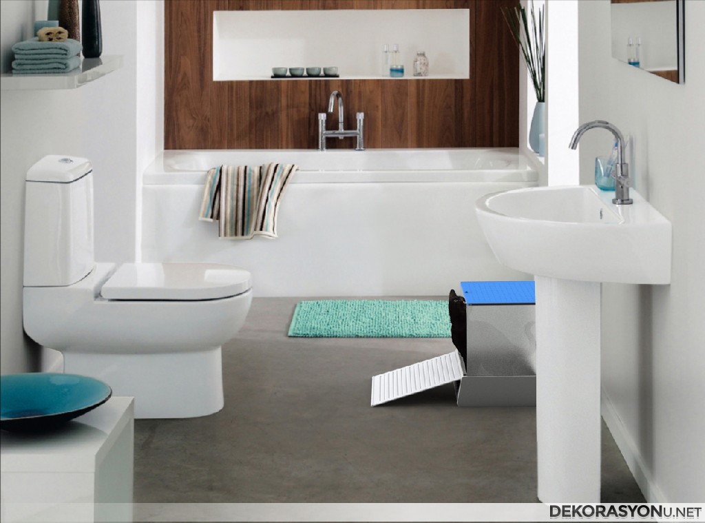 Modern küçük banyo dekorasyonu