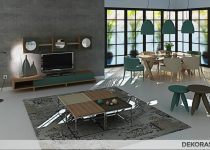 Modern tasarımlı, şahane görünen Origami mobilya televizyon ünitesi modeli