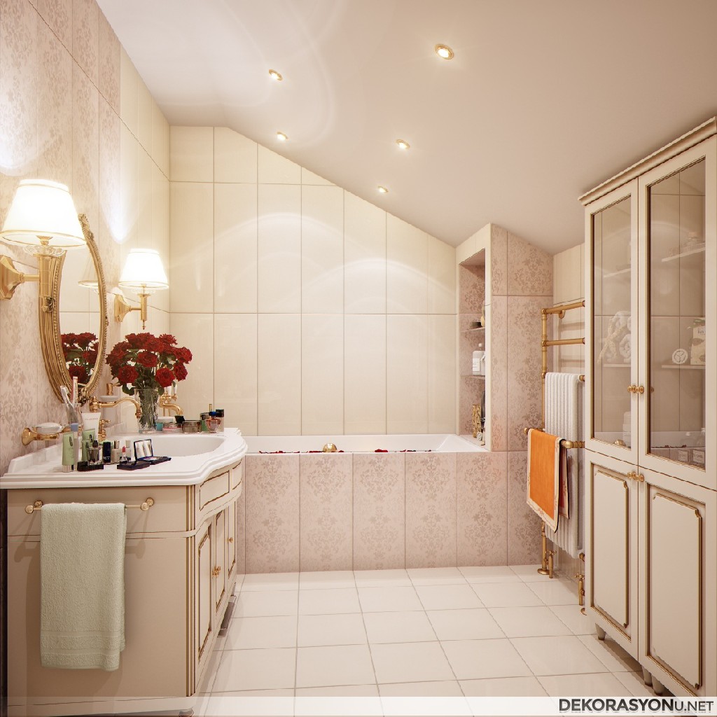 Mükemmel görünen küçük banyo dekorasyonu
