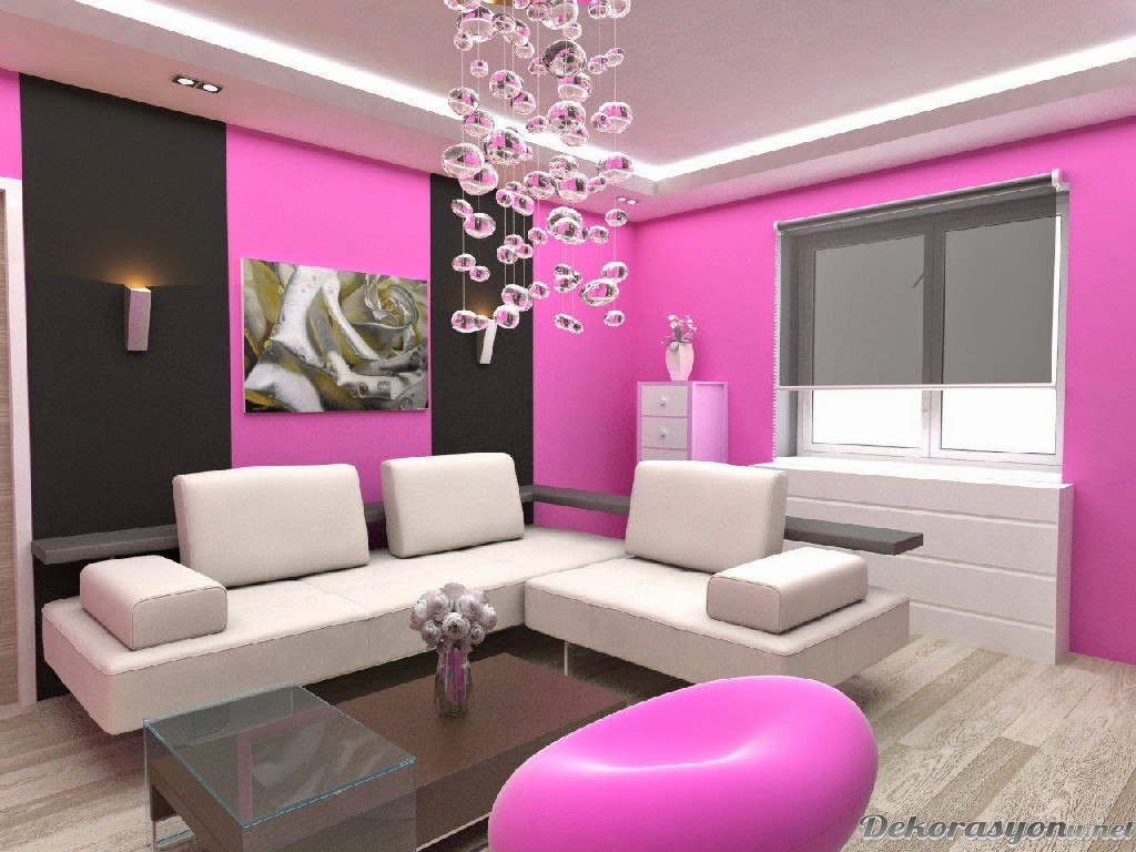 Pudra pembesi dekoratif salon dizaynları