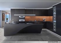 Pürüzsüz görünümde modern mutfak dekorasyonu