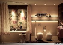 Sade tasarımlı fakat gösterişli bir banyo dekorasyonu