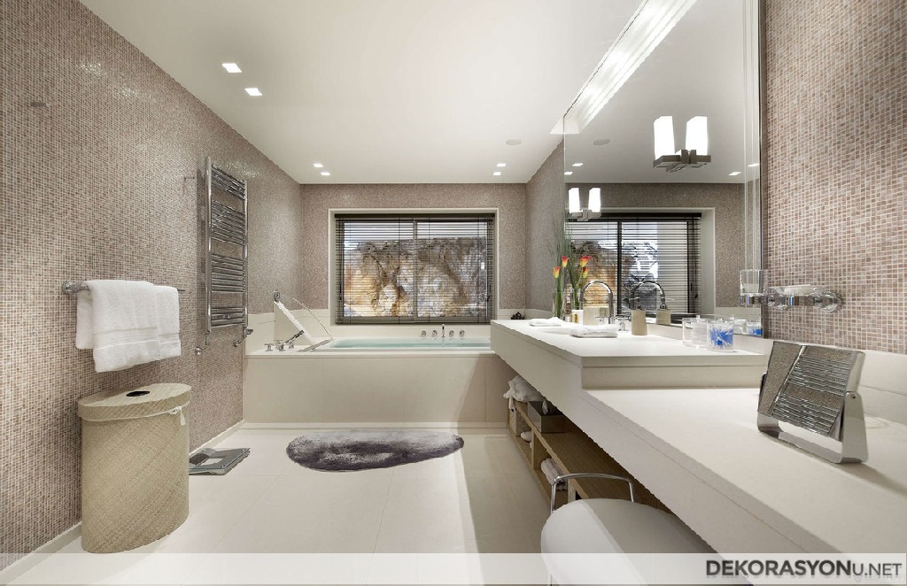 Sade dizaynlı modern banyolar