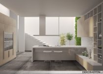 Sade görünen modern tasarımlı mutfaklar