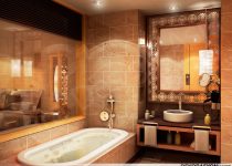 Spot ışıklı küçük banyo tasarım modelleri