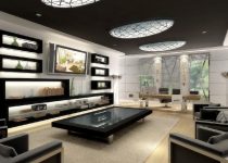 Kreatif çizgilere sahip şahane salon dekorasyonu