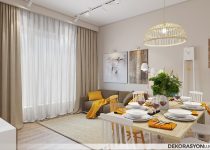 En güzel ve dikkat çekici sarı renk salon tasarımları