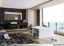 Şık dizayn edilmiş harika banyo modeli