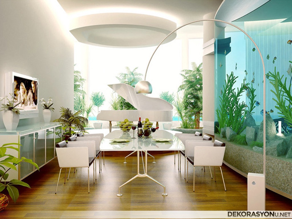 Spesifik modern yemek odası dekoru