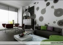 Sportif küçük salon ve yemek odası