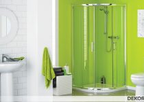 Yeşil renkli, güzel görünen banyo duvar panelleri