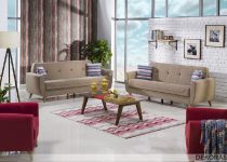 Süt kahve rengi Bellona koltuk takımı