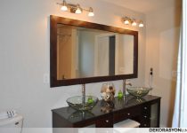 Ahşap banyo ayna modeli