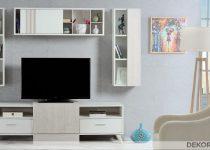 Şık tasarımlı en güzel Alfemo mobilya beyaz tv üniteleri