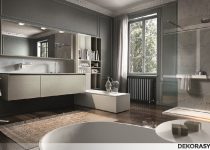 Büyük banyo için dolap modelleri