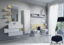 Şık dizaynda banyo dolapları