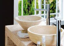 Dekoratif tasarımlı banyo lavabo modelleri