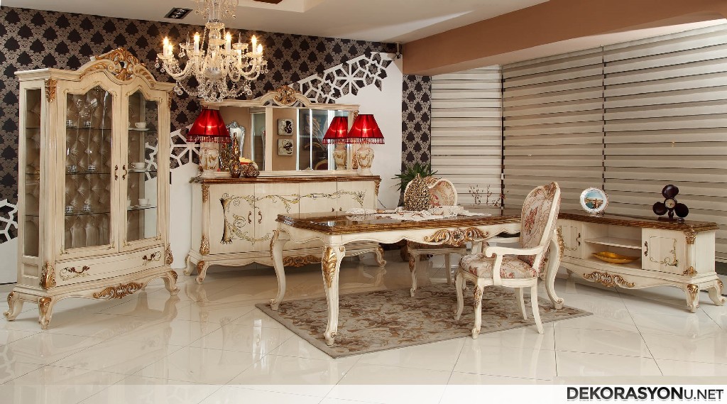 Elegant klasik yemek odası modelleri