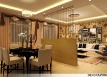 Estetik yemek odası ve salon dekorasyonu modelleri