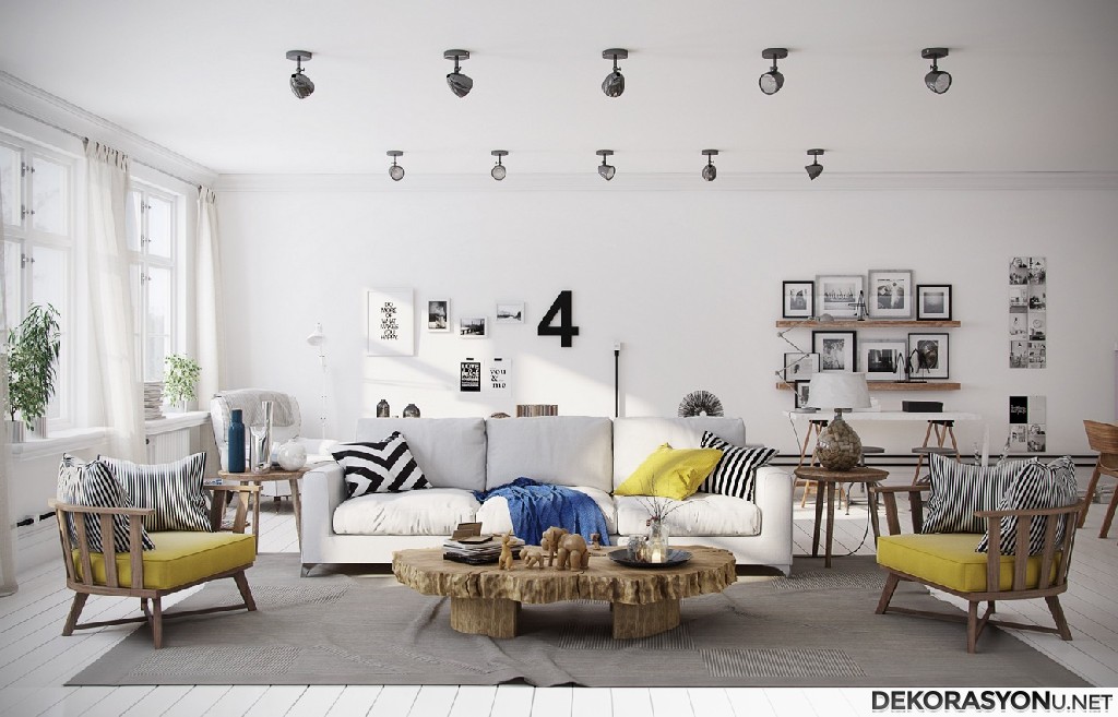 Farklı modern ev dekorasyonları