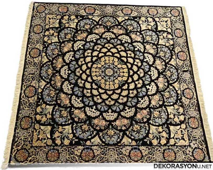 Geometrik desenli el dokuma halı modelleri
