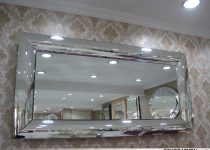 Gümüş salon ayna modeli