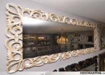 İşlemeli salon ayna modeli