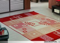 Kırmızı kilim modeli