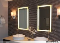 Klasik ledli banyo ayna modeli