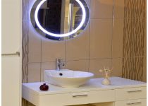 Ledli oval banyo ayna modeli