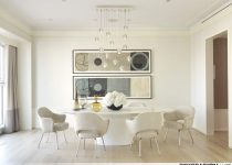 Minimalist beyaz yemek odası dekorasyonu modelleri