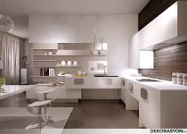 Modern beyaz ev dekorasyon modeli