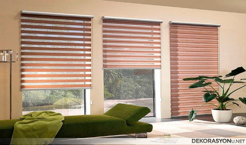 Modern tasarımlı zebra stor perde modelleri