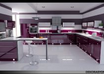 İlgi Çekici Lake Kaplamalı Modern Ada Mutfaklar
