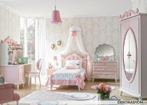 Pastel renk kız çocuk odası dekorasyonu