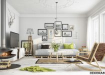 Sade modern ev dekorasyonu modeli